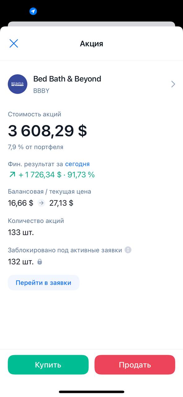 Результат торговли 1